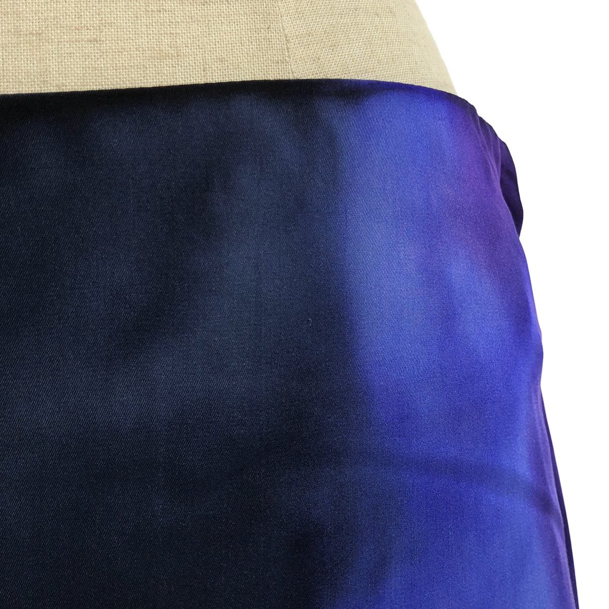 Y's / Y's Yohji Yamamoto | 2002 春夏 | 100% 真絲 / 真絲紮染漸變側拉鍊半身裙 | 尺寸 3 | 自然色/紫色 | 女款