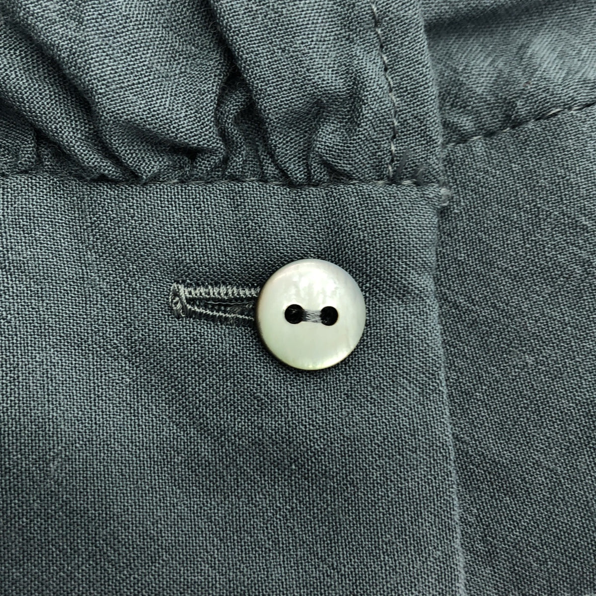 grandma MAMA daughter / 그란 엄마 마도터 | 하이넥 주름 블라우스 | 1 | 회색 | 여성