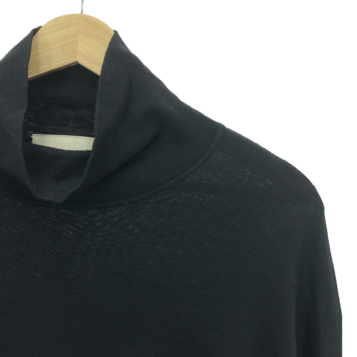 YOKE / ヨーク | 2020AW | HIGH NECK LONG SLEEVES ハイネック ウールニット | 3 | ブラック | メンズ