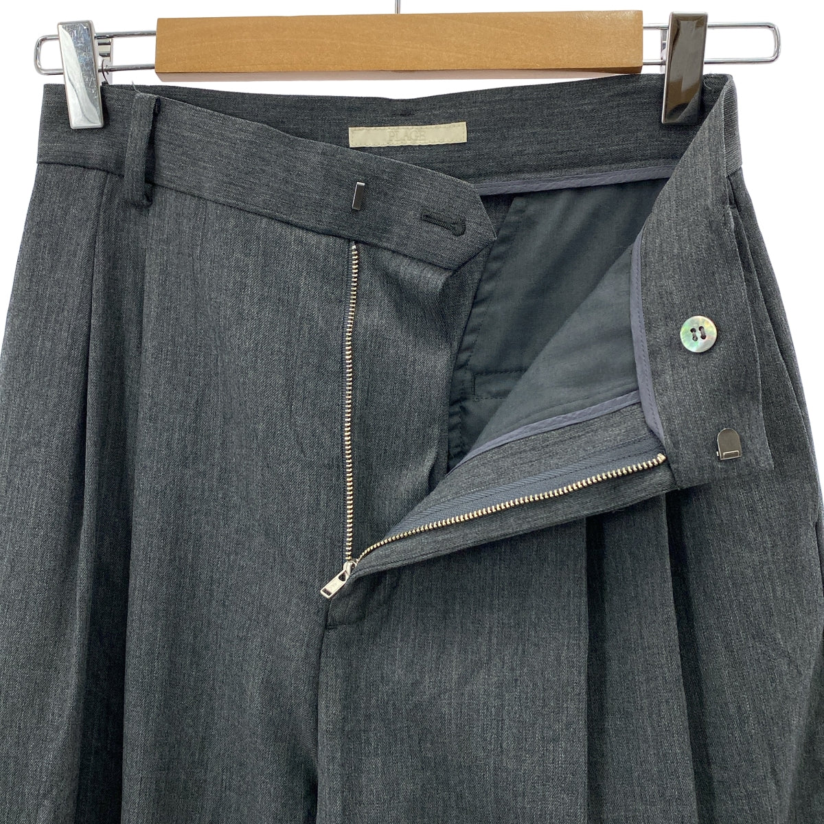 Plage / 플라주 | 2023AW | Elegant 울 와이드 팬츠 | 36 | 여성