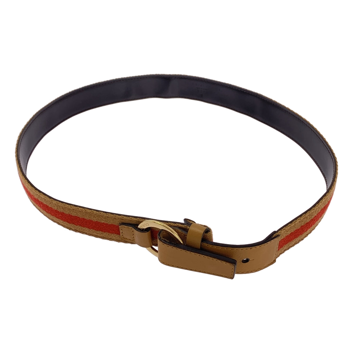 GUCCI | 帆布和皮革雪莉織帶腰帶 |