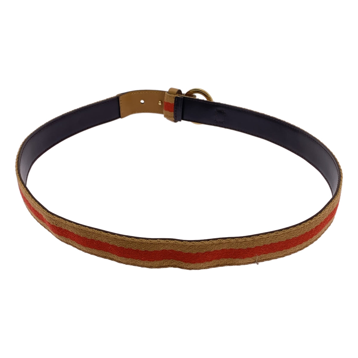 GUCCI | 帆布和皮革雪莉織帶腰帶 |