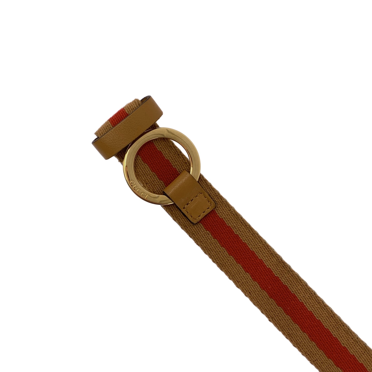 GUCCI | 帆布和皮革雪莉織帶腰帶 |