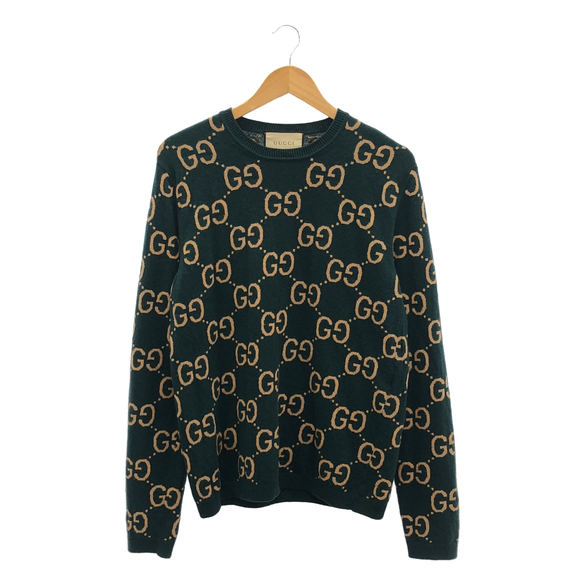 GUCCI | 692900 羊毛 GG 提花圓領毛衣 | M 碼 |