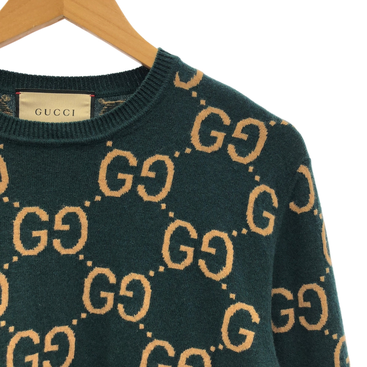 GUCCI | 692900 羊毛 GG 提花圓領毛衣 | M 碼 |