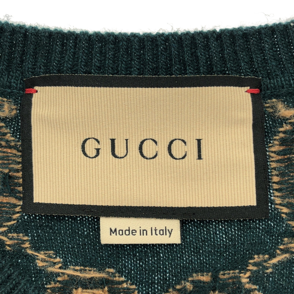 GUCCI | 692900 羊毛 GG 提花圓領毛衣 | M 碼 |