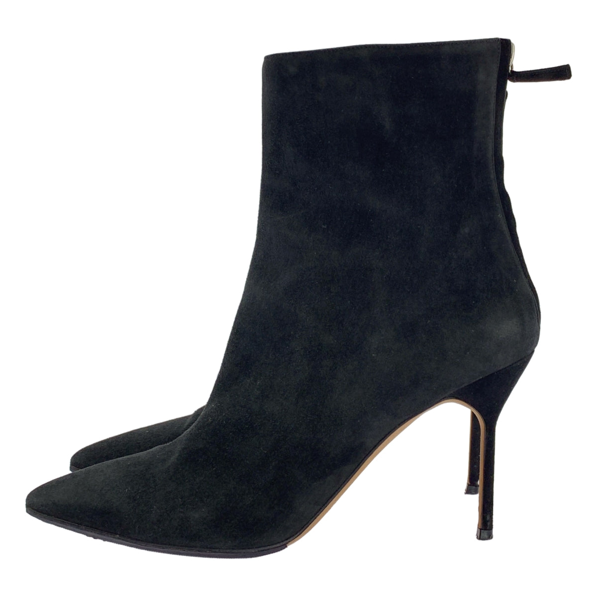 MANOLO BLAHNIK / Manolo Branik | 스웨이드 가죽 백 Zip 힐 부티 짧은 부츠 | 39 |