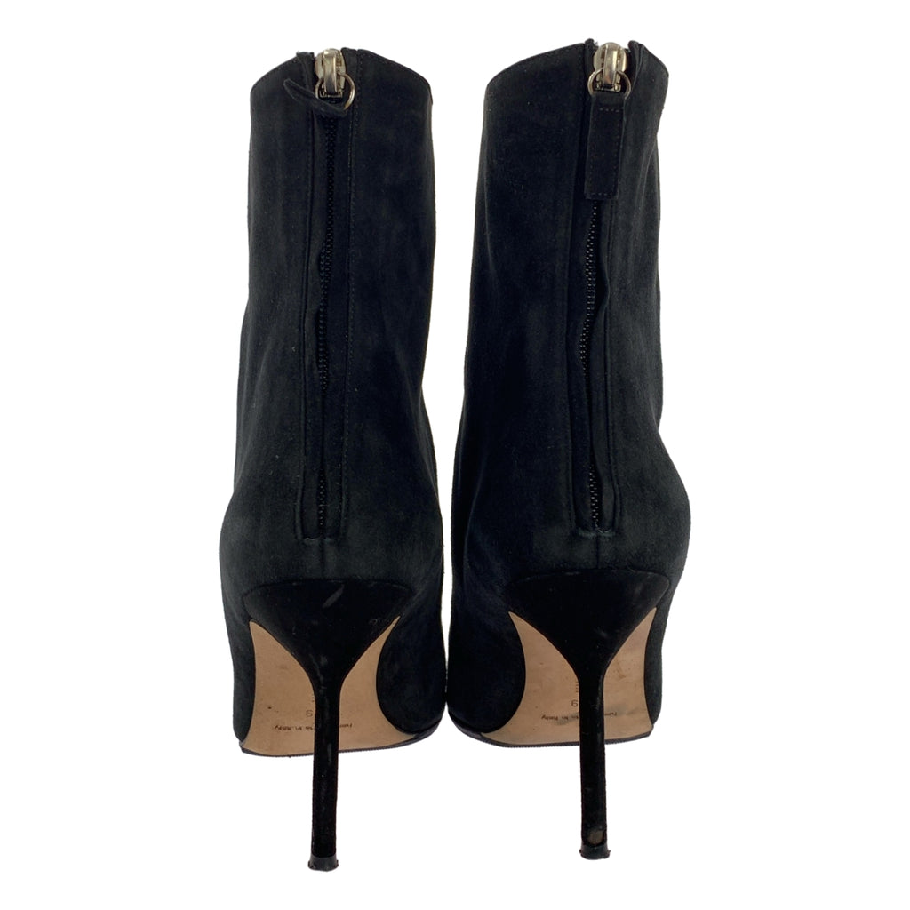 MANOLO BLAHNIK / Manolo Branik | 스웨이드 가죽 백 Zip 힐 부티 짧은 부츠 | 39 |