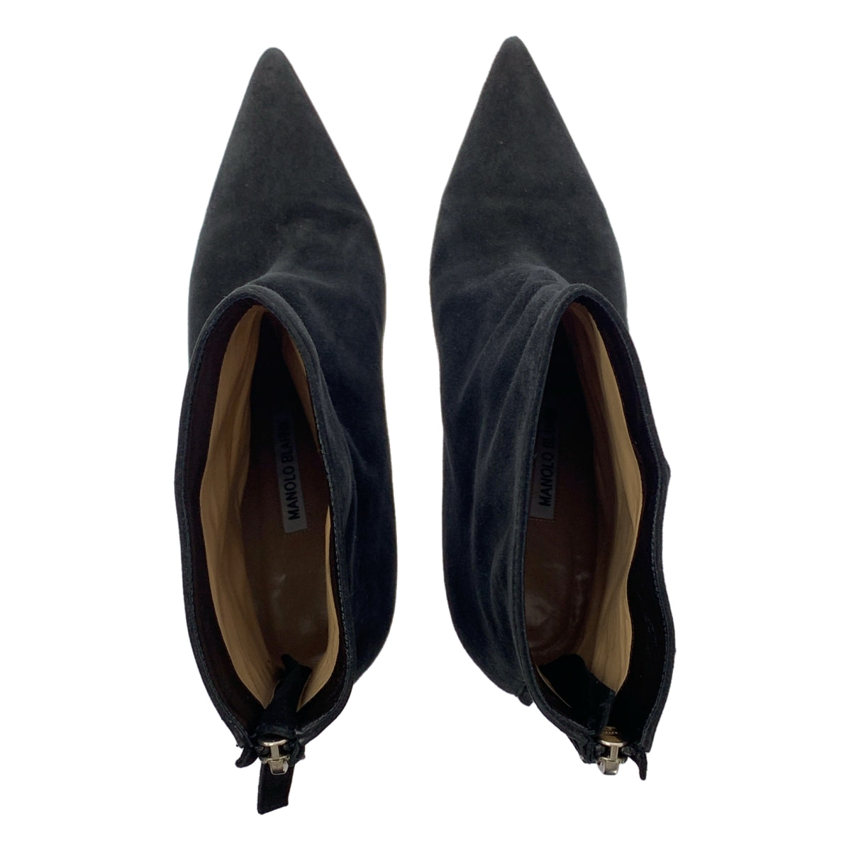 MANOLO BLAHNIK / Manolo Branik | 스웨이드 가죽 백 Zip 힐 부티 짧은 부츠 | 39 |