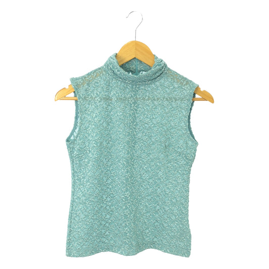 MURRAL | Jacquard back zip blouse top | F | Lime green | Women's