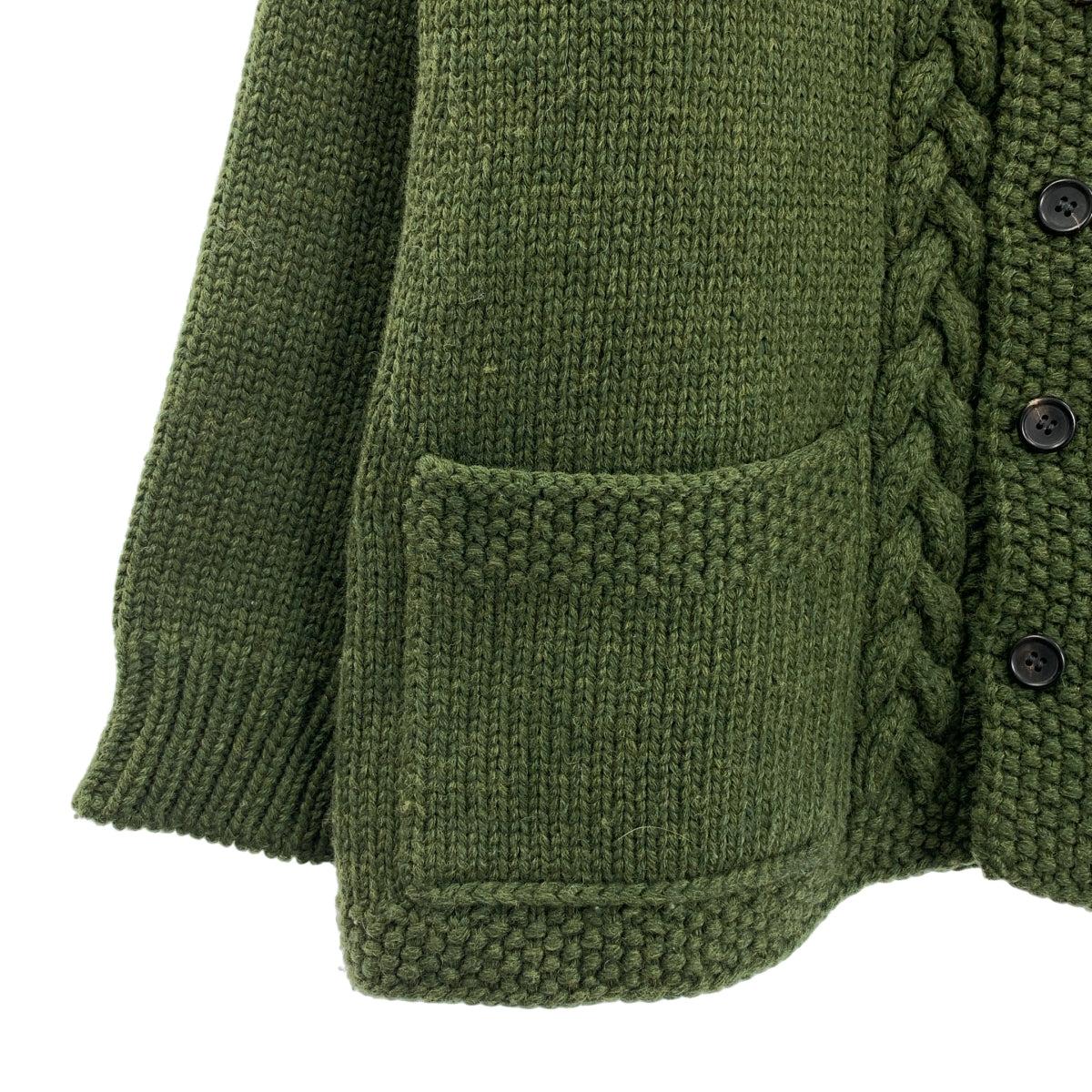 Y's / Y's Yohji Yamamoto | 2021 秋冬系列 | 羊毛考維坎絞花針織外套 |