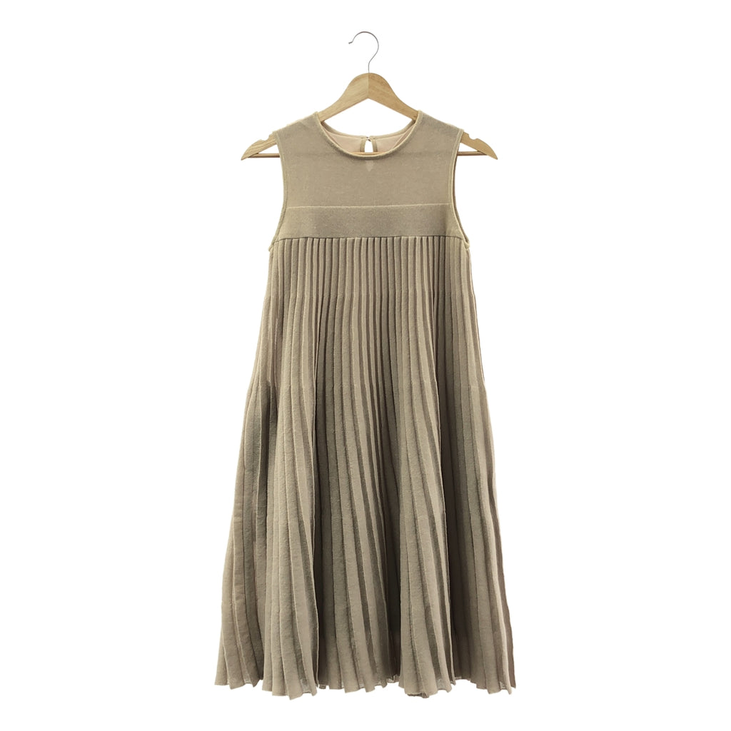FOXEY / 폭시 | PLEATS KNIT DRESS 폴리 에스테르 린넨 주름 니트 원피스 | 38 | 여성