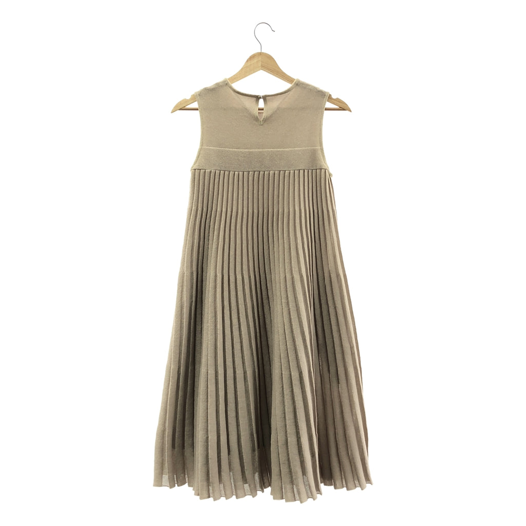FOXEY / 폭시 | PLEATS KNIT DRESS 폴리 에스테르 린넨 주름 니트 원피스 | 38 | 여성