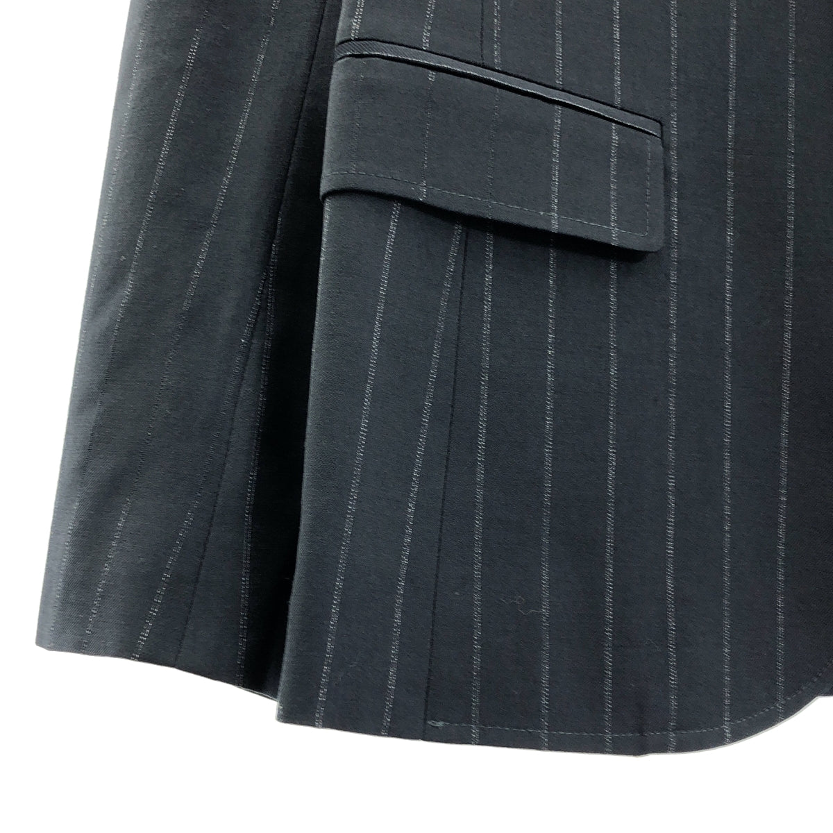 Maison Margiela / メゾンマルジェラ | 2017SS | STRIPE SUIT JACKET ウール ストライプ 2B テーラードジャケット | 48 | ネイビー | メンズ