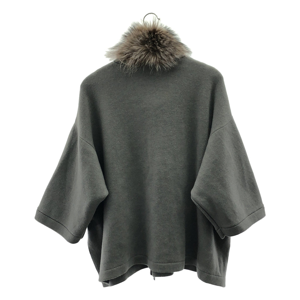 BRUNELLO CUCINELLI | 羊絨斗篷夾克配毛皮飾邊 | S碼 | 女款