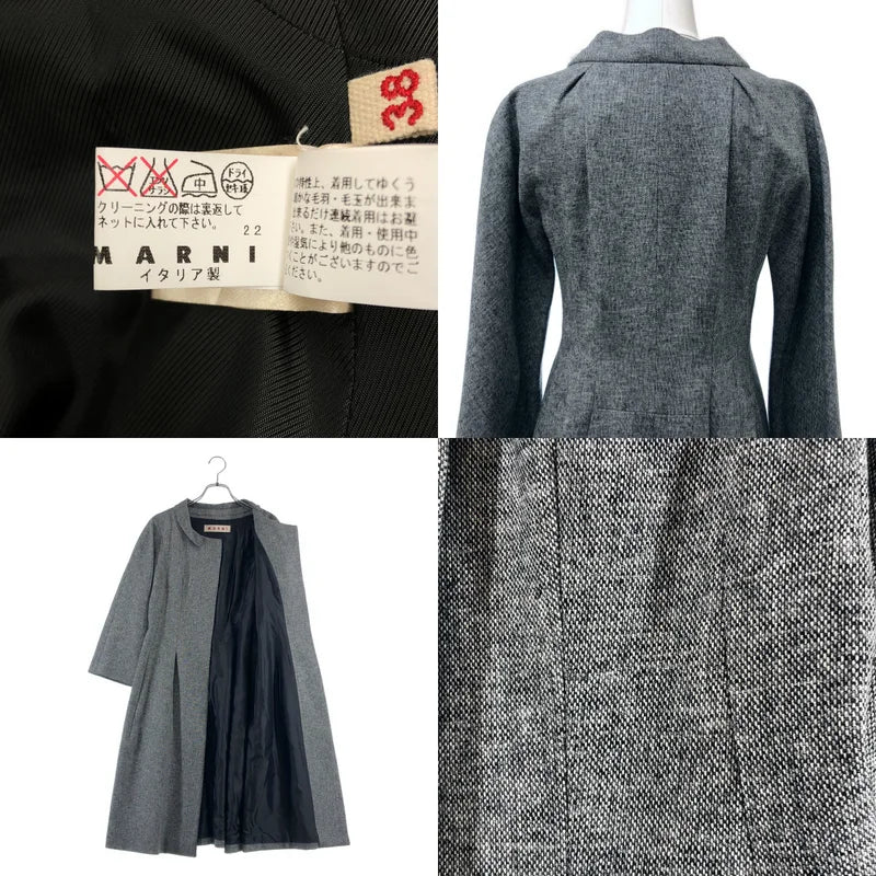 MARNI / マルニ | 変形カラー フライフロント コート / 総裏地 | 38 | レディース