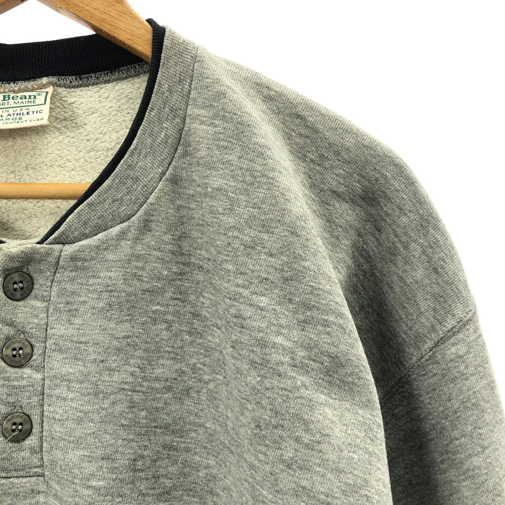 L.L.BEAN / エルエルビーン | 1980s | ×RUSSELL ATHLETIC / ヴィンテージ ヘンリーネック スウェット | XL | グレー | メンズ