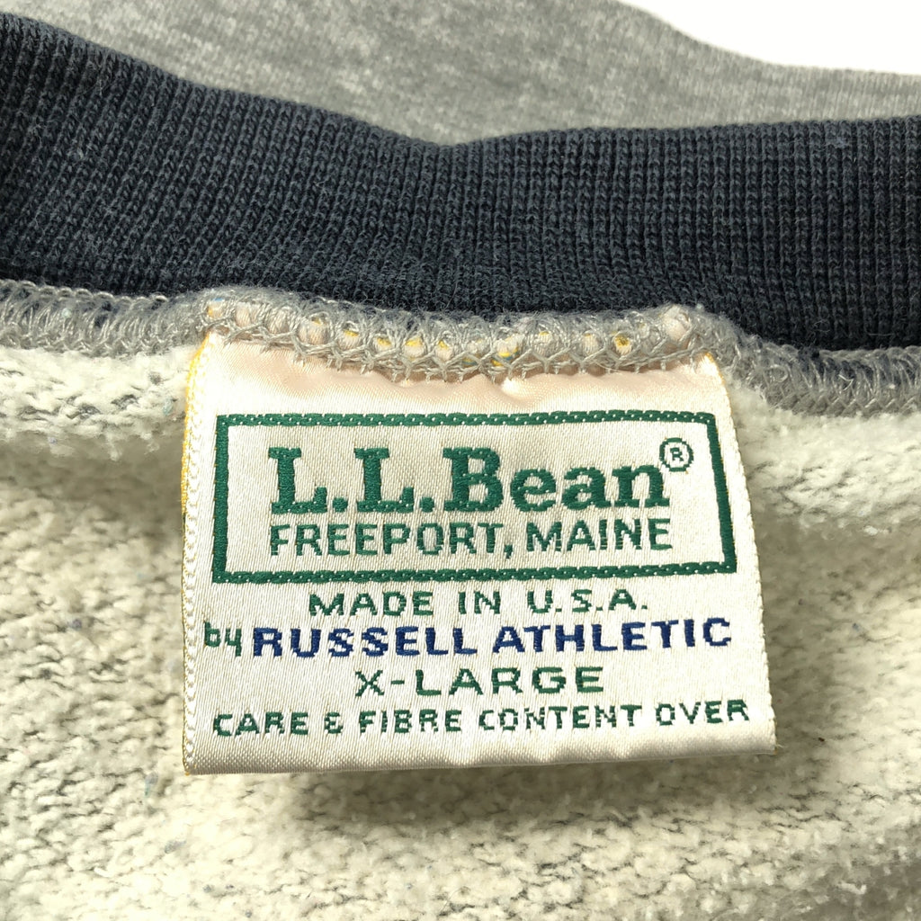 L.L.BEAN / エルエルビーン | 1980s | ×RUSSELL ATHLETIC / ヴィンテージ ヘンリーネック スウェット | XL | グレー | メンズ