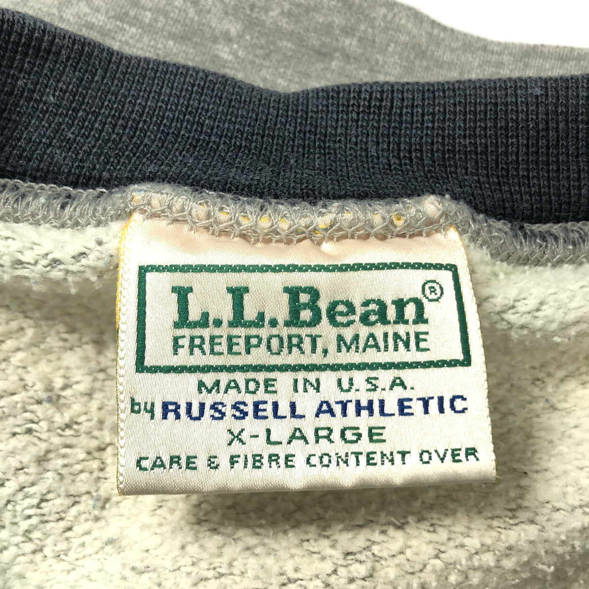 L.L.BEAN / エルエルビーン | 1980s | ×RUSSELL ATHLETIC / ヴィンテージ ヘンリーネック スウェット | XL | グレー | メンズ