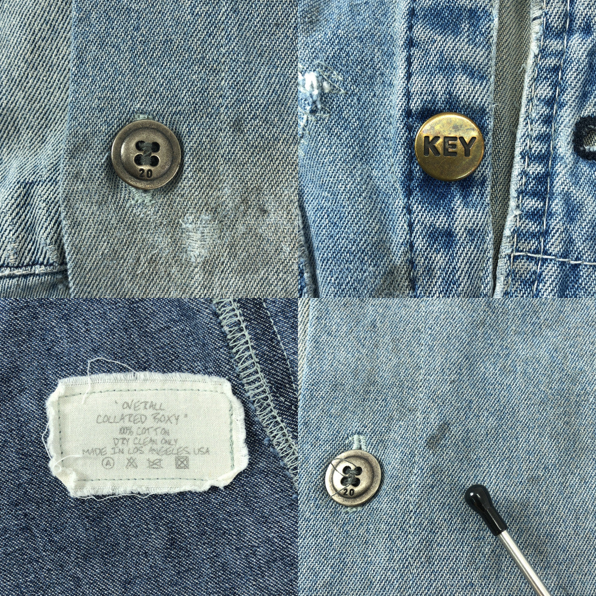 GREG LAUREN / グレッグローレン | OVERALL COLLARED BOXY DENIM / 再構築 デニム オーバー カバーオール ジャケット | 1 | インディゴ | メンズ