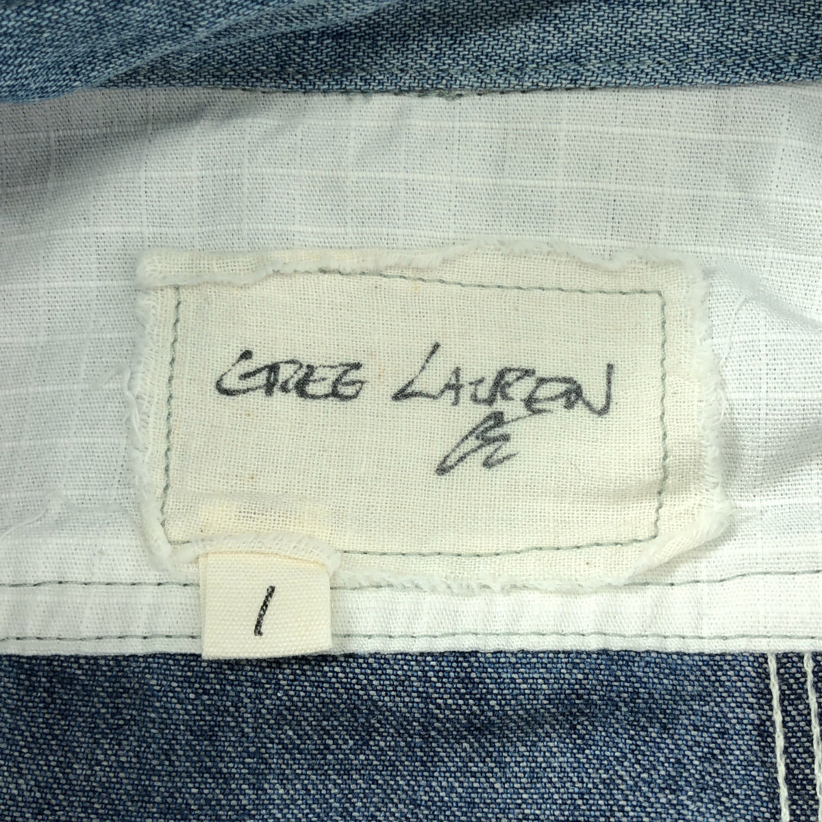 GREG LAUREN / グレッグローレン | OVERALL COLLARED BOXY DENIM / 再構築 デニム オーバー カバーオール ジャケット | 1 | インディゴ | メンズ