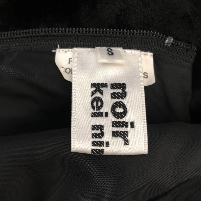 【美品】 noir kei ninomiya / 川久保玲 | 2022AW | 人造絲 蠶絲 天鵝絨 口袋 抓皺 蓬鬆洋裝 / 有內襯 | S | 黑色 | 女款
