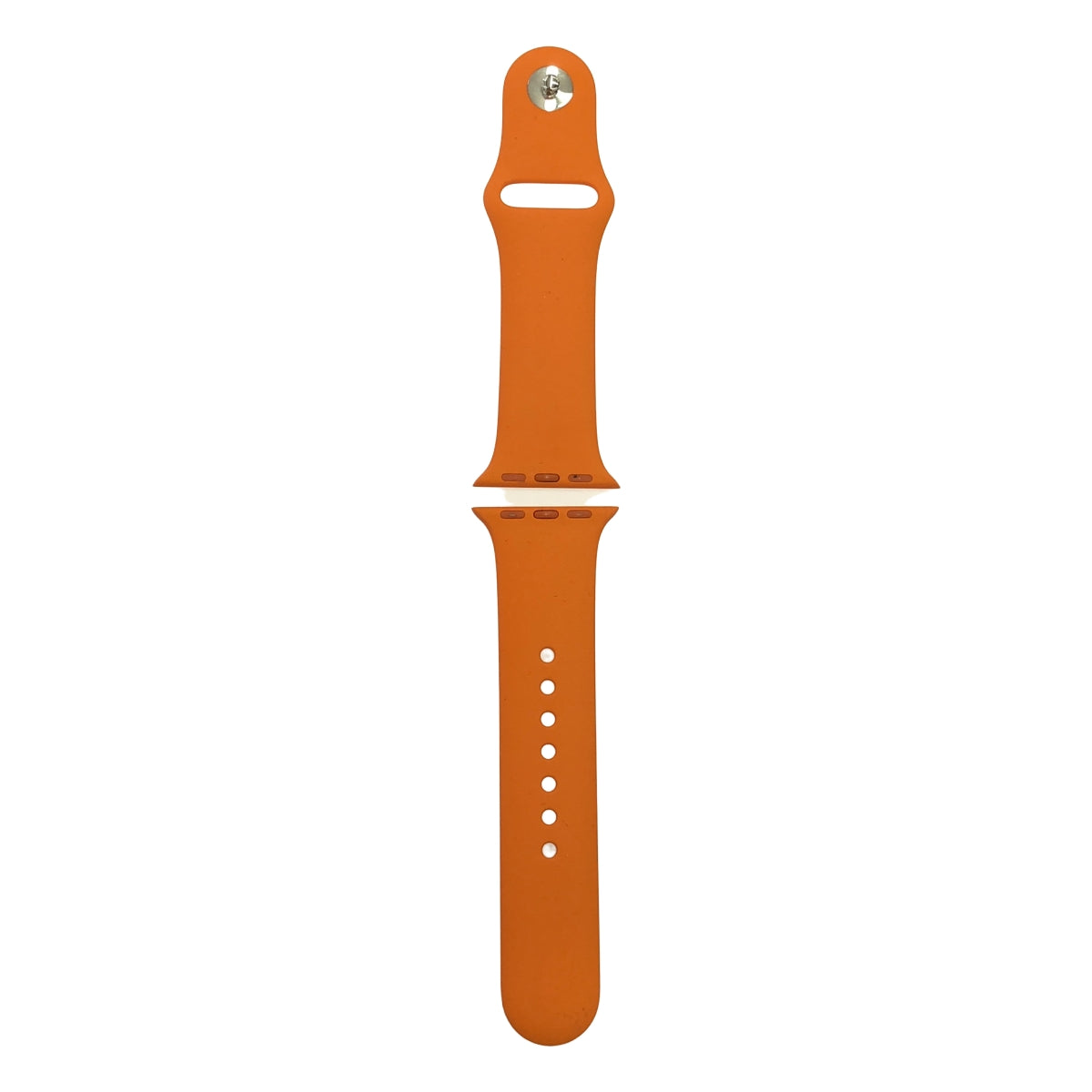 【美品】  HERMES / エルメス | Apple Watch アップルウォッチ / 41MM シリコンバンド 替えベルト セリエボタン | S/M | オレンジ