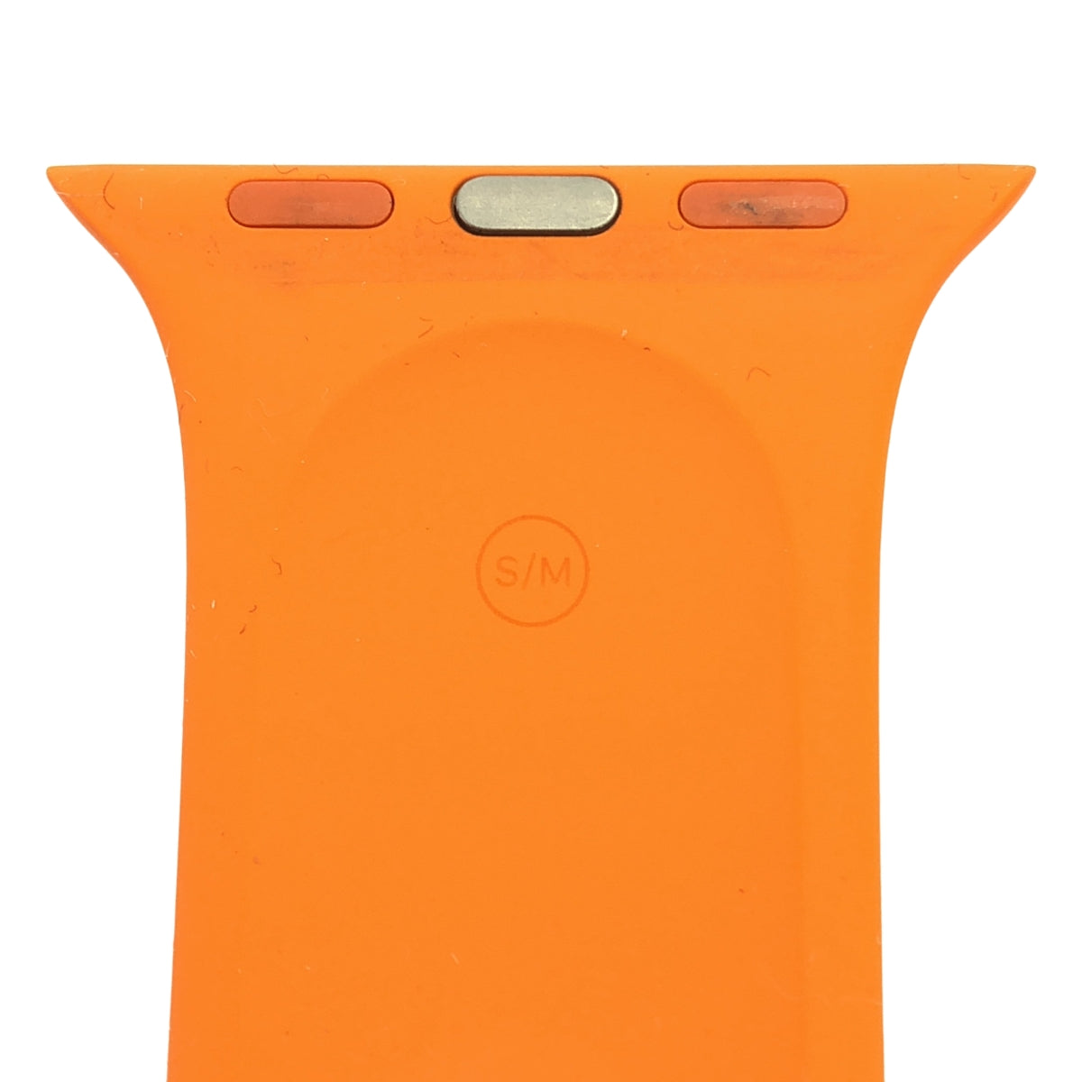 【美品】  HERMES / エルメス | Apple Watch アップルウォッチ / 41MM シリコンバンド 替えベルト セリエボタン | S/M | オレンジ