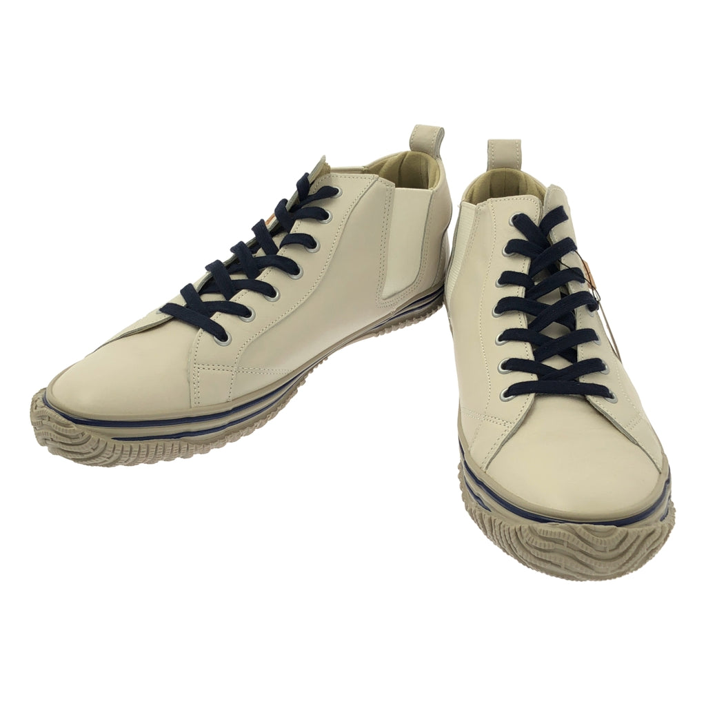 【成色極佳】SPINGLE MOVE | 皮革側邊鬆緊帶運動鞋 | 43碼 | 白色 | 男款