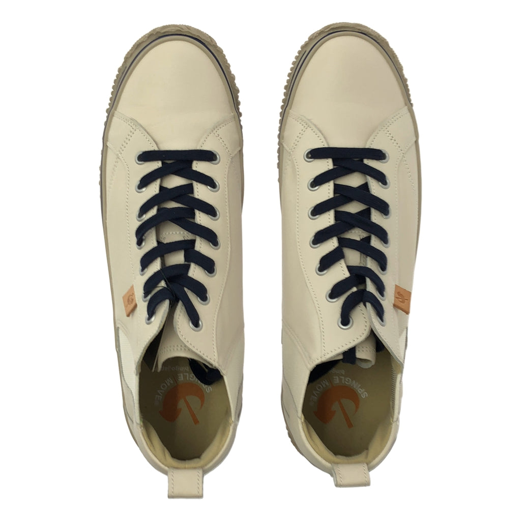 【成色極佳】SPINGLE MOVE | 皮革側邊鬆緊帶運動鞋 | 43碼 | 白色 | 男款