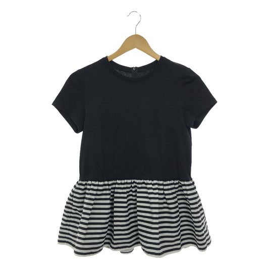 BORDERS at BALCONY | PEPLUM TEE | 36 | Black/White | Women's