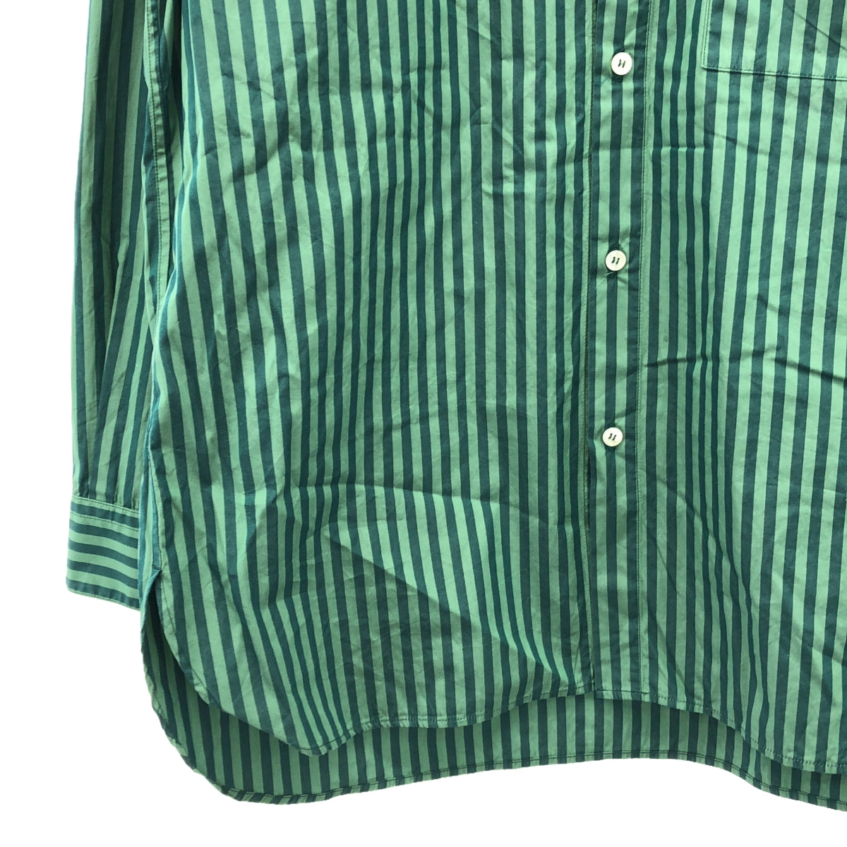 Cristaseya / Cristaseya | 2022SS | CLASSIC COLLAR SHIRT | XL | Green Stripe | Men's