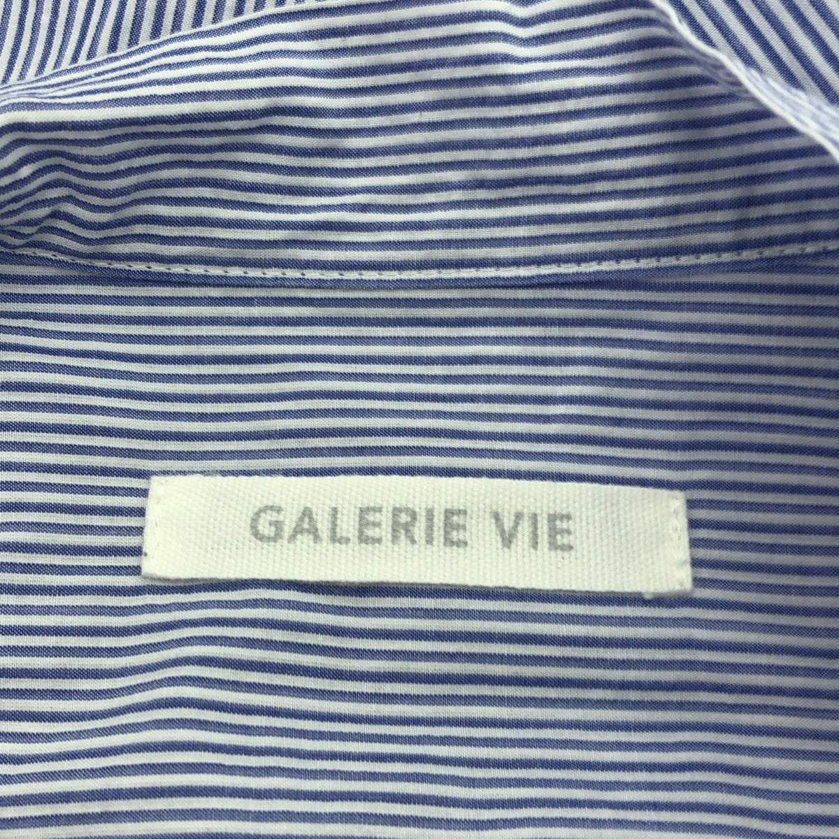 GALERIE VIE / ギャルリーヴィー | コットン ストライプ ロングタイシャツ | F | ホワイト/ブルー | レディース