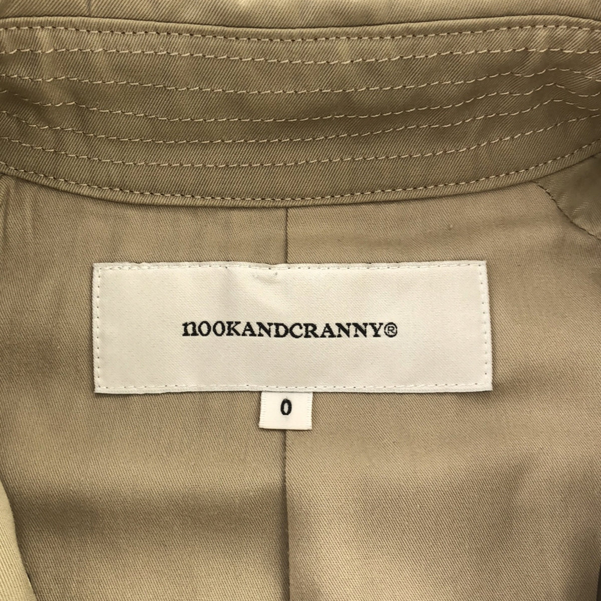 nookandcranny / ヌークアンドクラニー | ベルテッド トレンチコート / 総裏地 | 0 | ベージュ | レディース