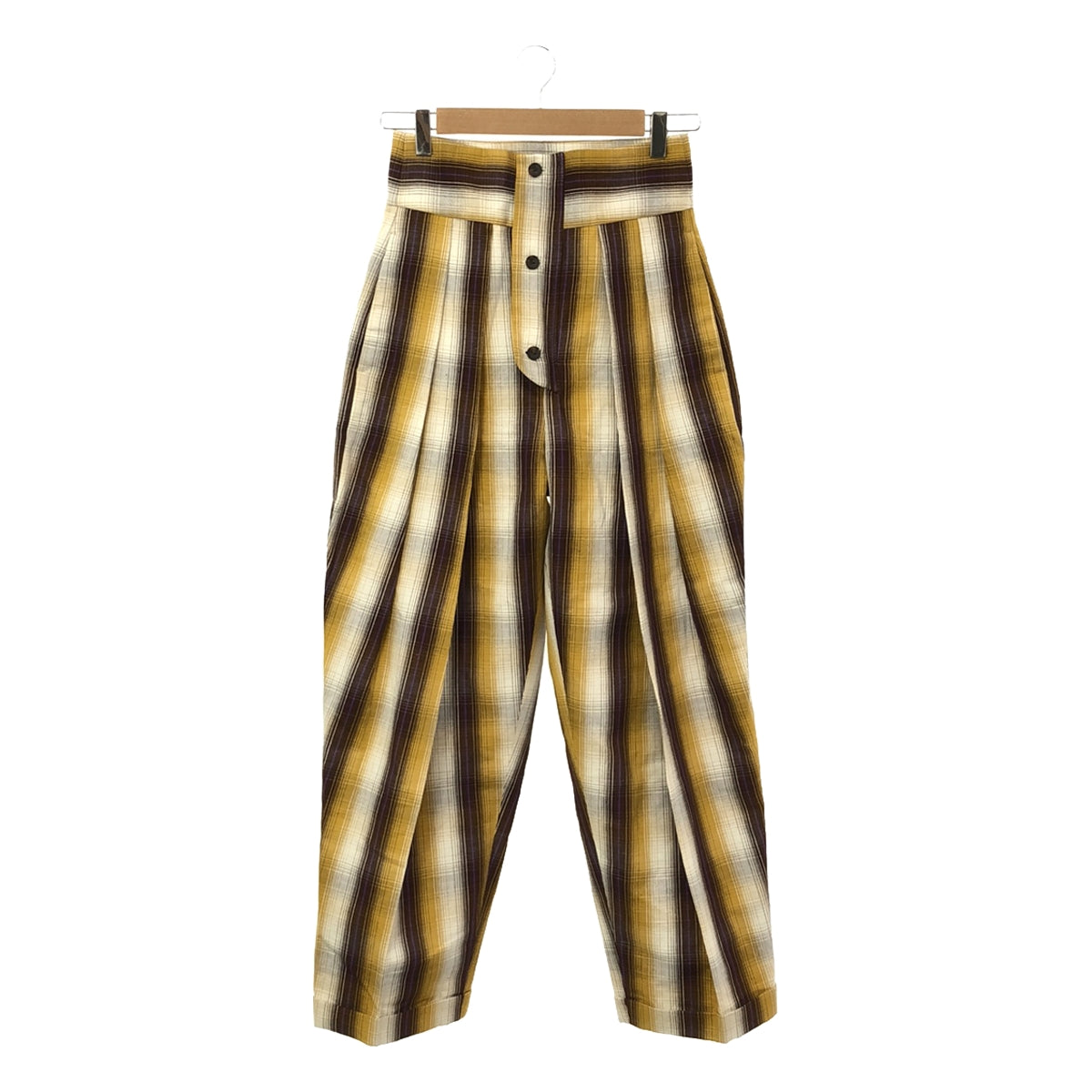 MIOSMOKEY / 미오즈모키 | 체크 롤업 2 택 팬츠 | 36 | 멀티 컬러 | 여성