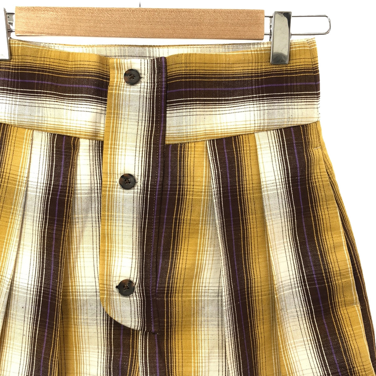 MIOSMOKEY / 미오즈모키 | 체크 롤업 2 택 팬츠 | 36 | 멀티 컬러 | 여성