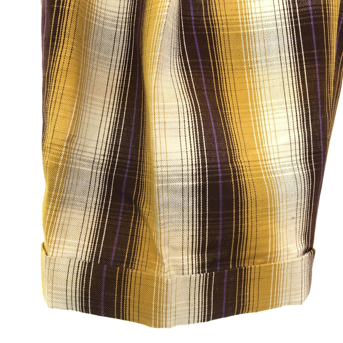 MIOSMOKEY / 미오즈모키 | 체크 롤업 2 택 팬츠 | 36 | 멀티 컬러 | 여성