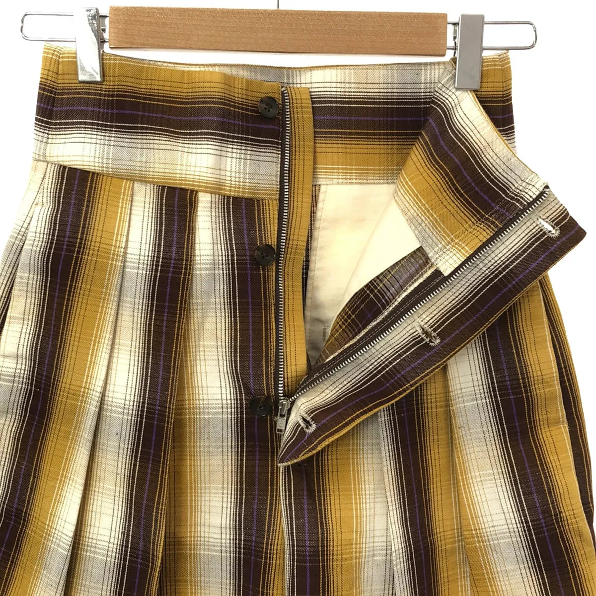 MIOSMOKEY / 미오즈모키 | 체크 롤업 2 택 팬츠 | 36 | 멀티 컬러 | 여성