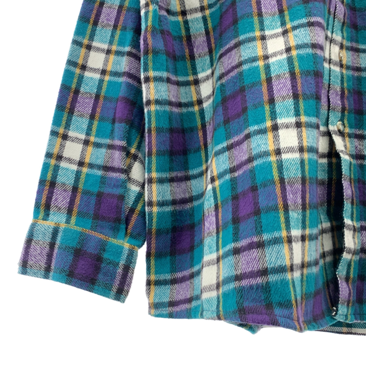 五兄弟 | 90 年代 | 復古美國製造棉質法蘭絨格紋襯衫 | XL 號 | 男款