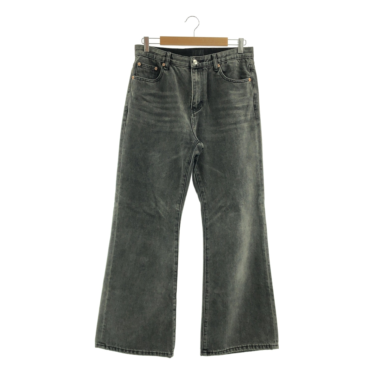 MASONPRINCE / メイソンプリンス | レザーパッチ ブラックデニム パンツ |