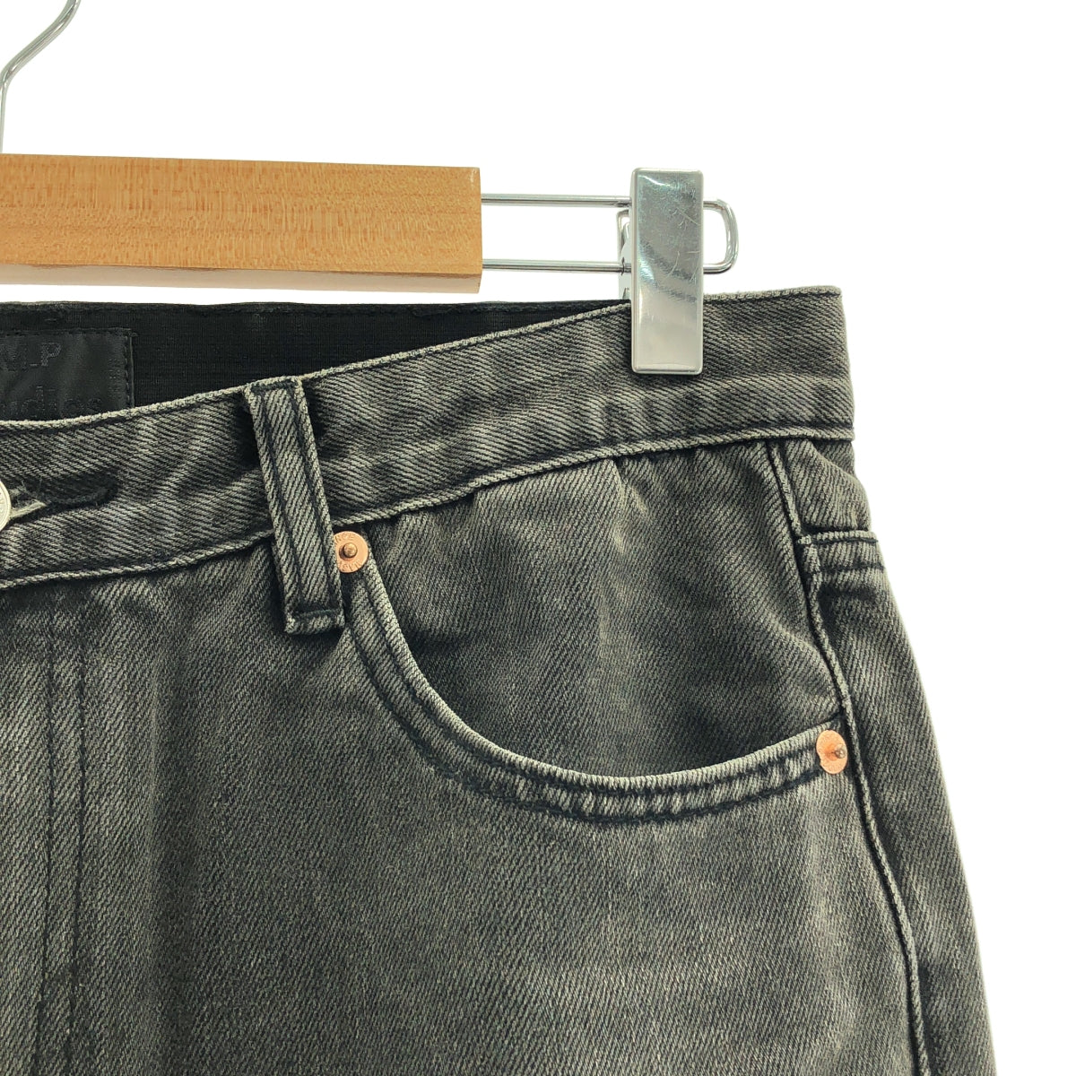 MASONPRINCE / メイソンプリンス | レザーパッチ ブラックデニム パンツ |