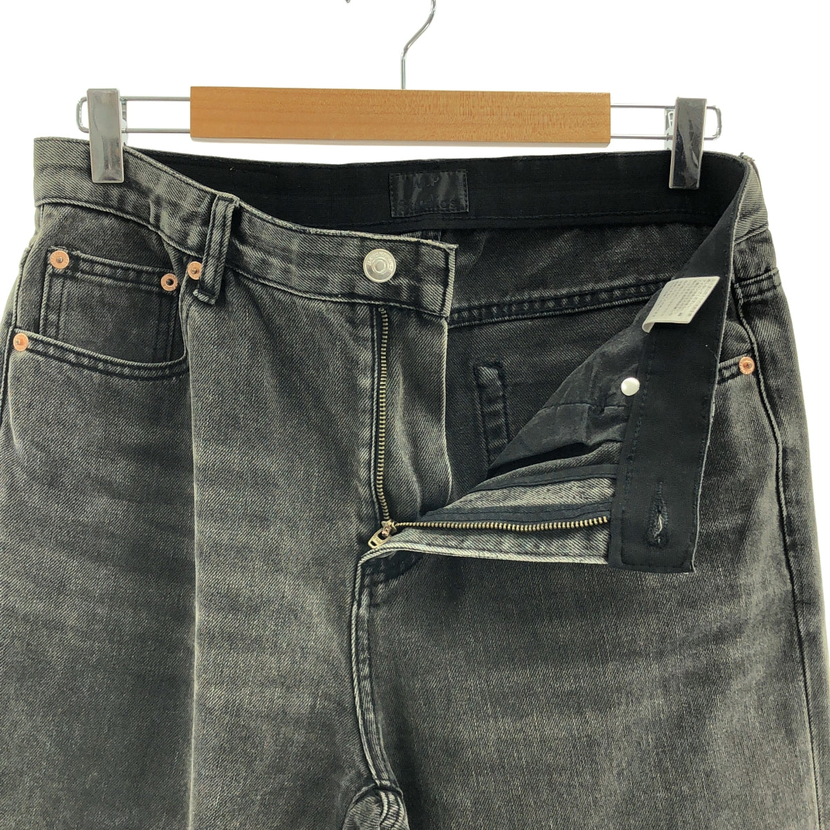 MASONPRINCE / メイソンプリンス | レザーパッチ ブラックデニム パンツ |