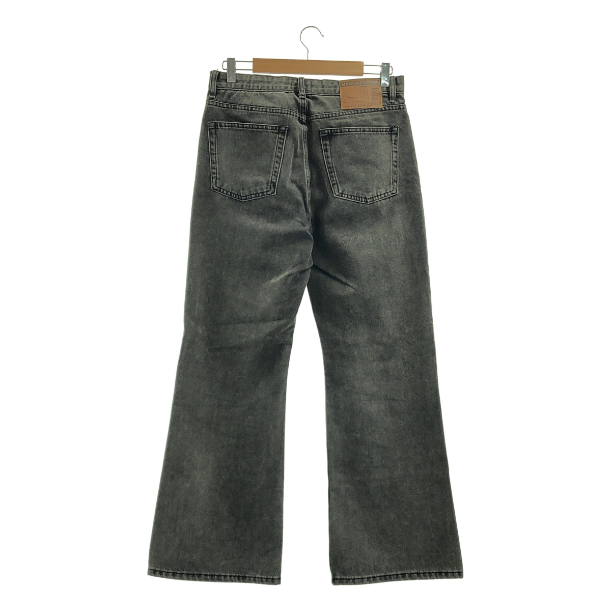 MASONPRINCE / メイソンプリンス | レザーパッチ ブラックデニム パンツ |