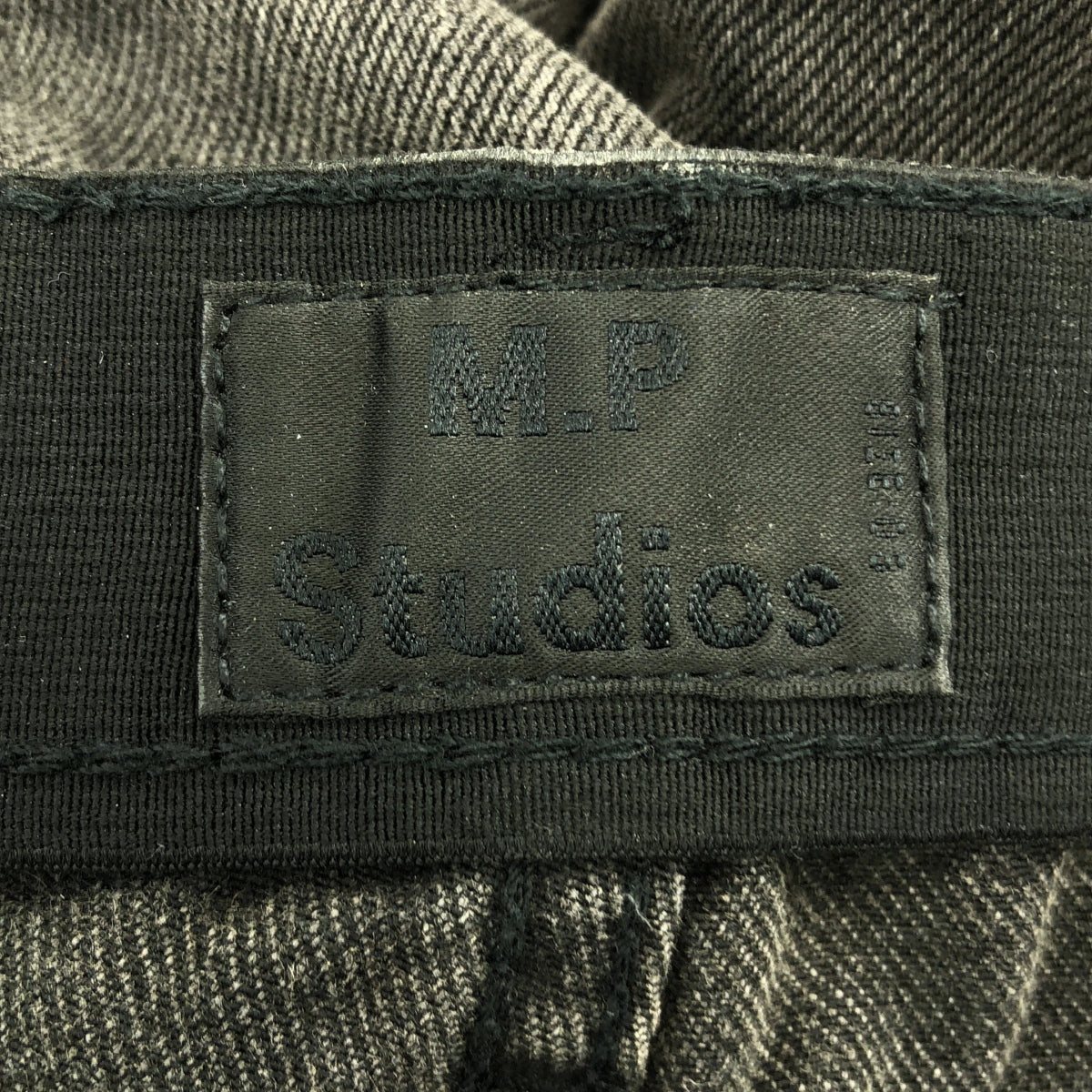 MASONPRINCE / メイソンプリンス | レザーパッチ ブラックデニム パンツ |