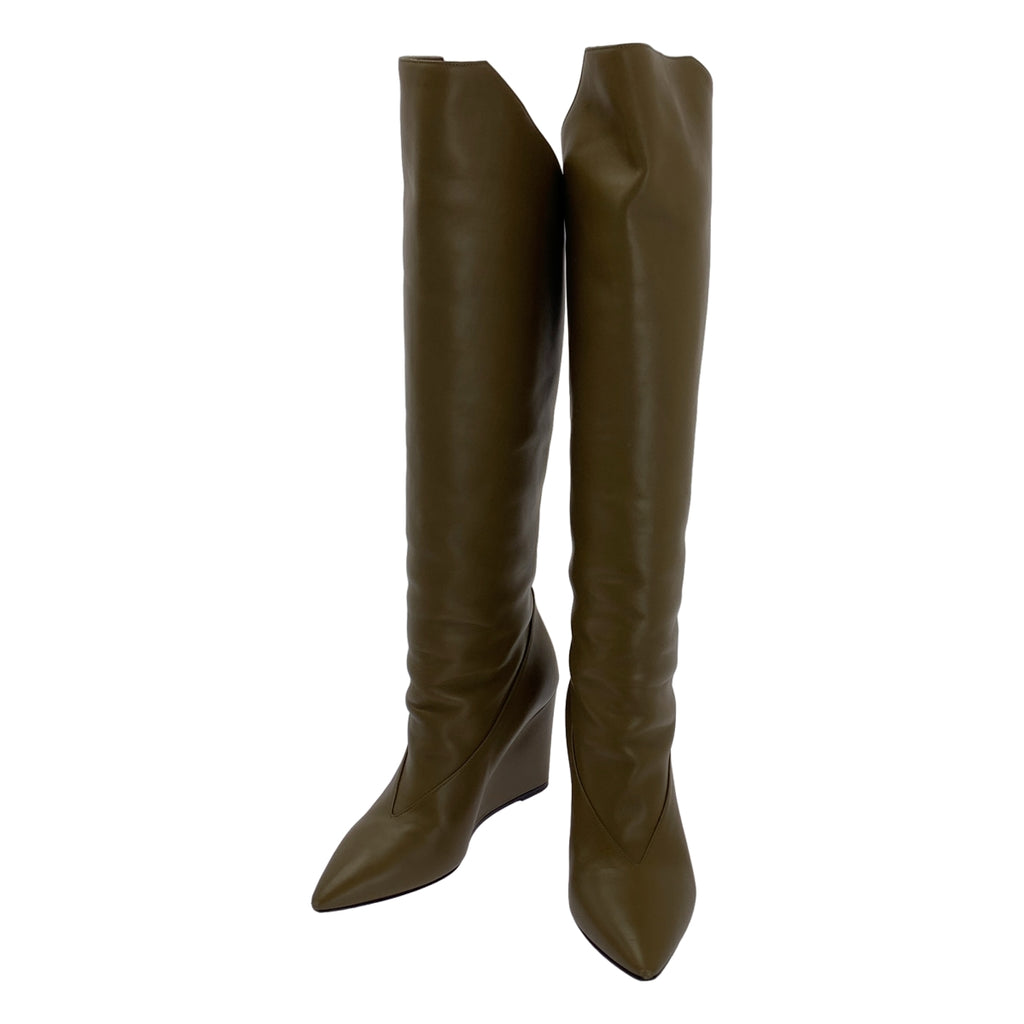 愛馬仕 | 真皮尖頭長靴 | 37碼 | 女士