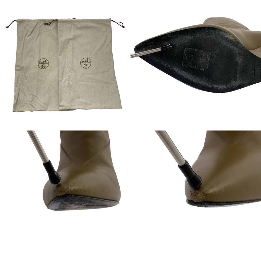 愛馬仕 | 真皮尖頭長靴 | 37碼 | 女士