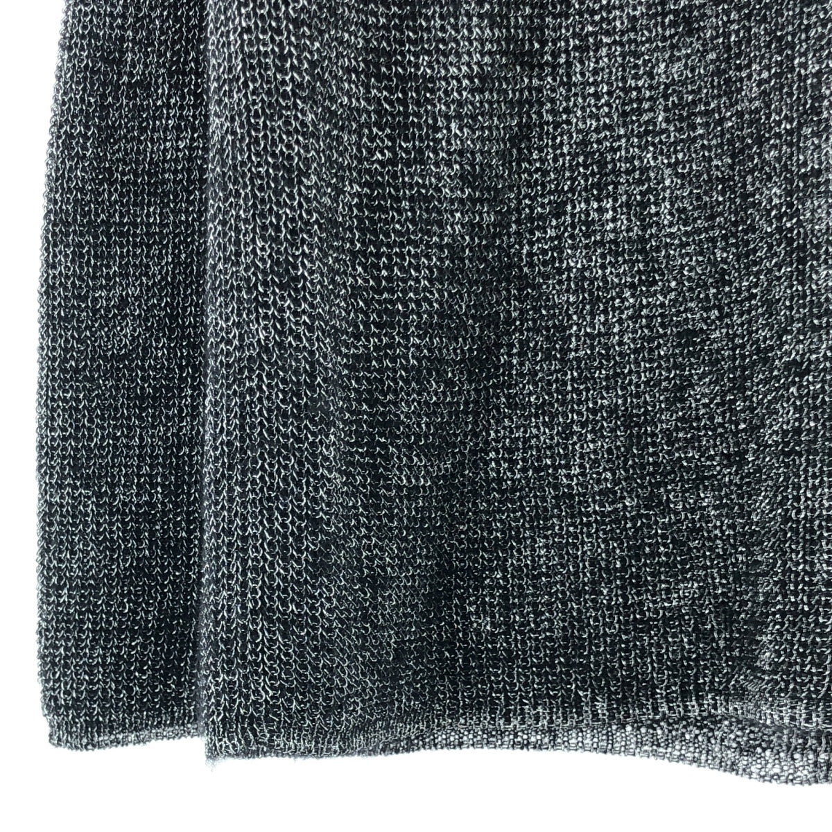 [近全新] COMME des GARÇONS HOMME PLUS | 2021 春夏 | 銀色針織圓領金屬人造絲馬海毛針織衫 | M 碼 | 銀色 | 男款