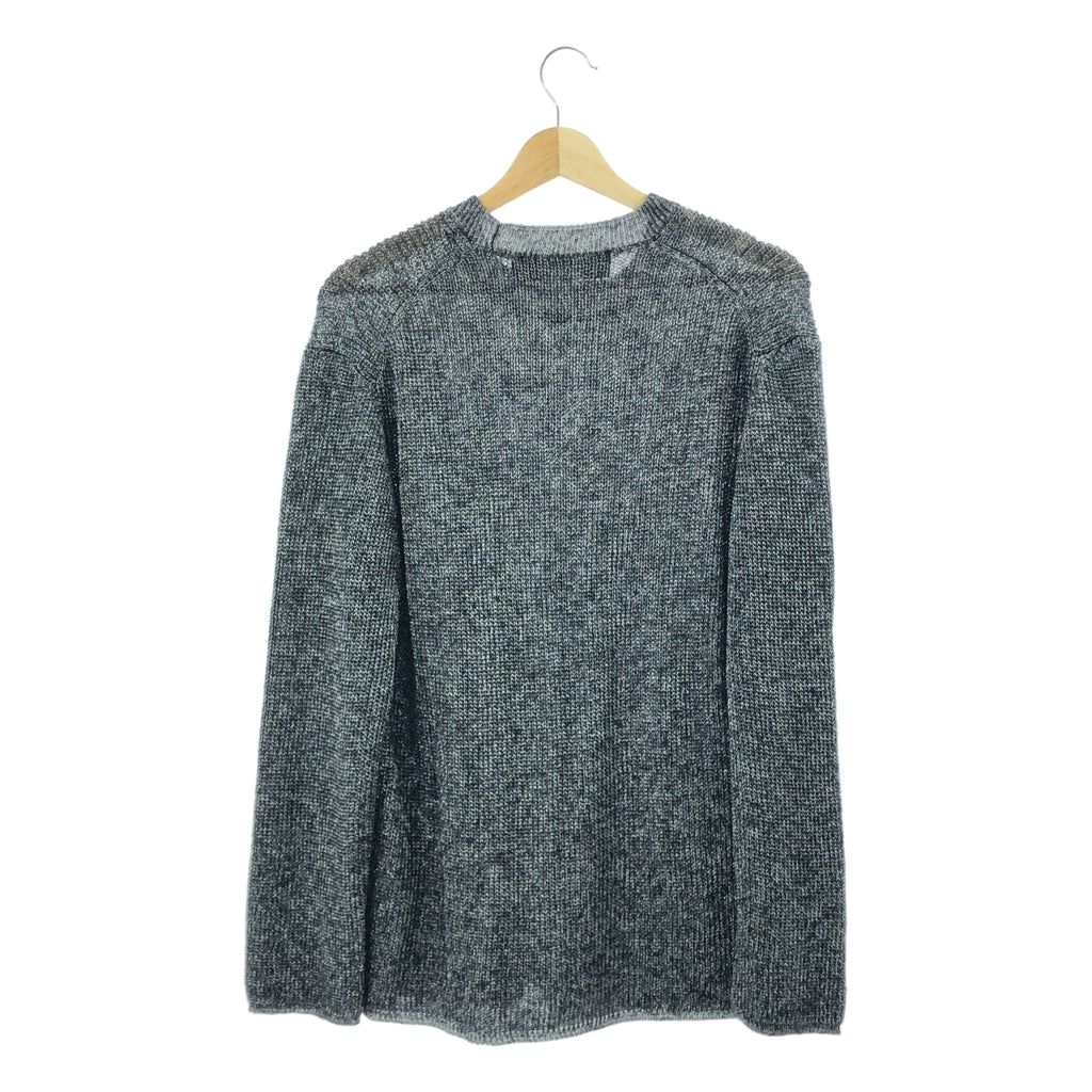 【美品】  COMME des GARCONS HOMME PLUS / コムデギャルソンオムプリュス | 2021SS | Silver Tint Knit クルーネック メタリック レーヨンモヘヤ ニット | M | シルバー | メンズ