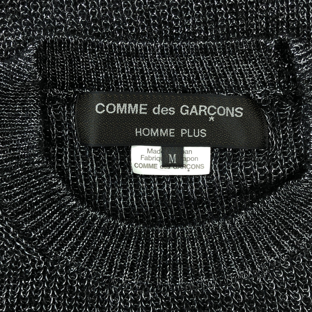 【美品】  COMME des GARCONS HOMME PLUS / コムデギャルソンオムプリュス | 2021SS | Silver Tint Knit クルーネック メタリック レーヨンモヘヤ ニット | M | シルバー | メンズ