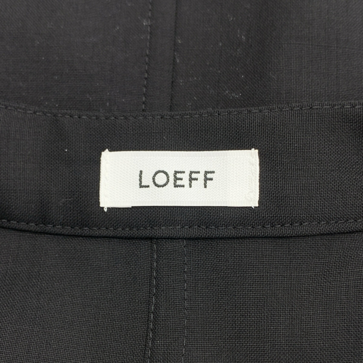 【新品】  LOEFF / ロエフ | Vネック ウール 長袖 ワンピース | 0 | ブラック | レディース